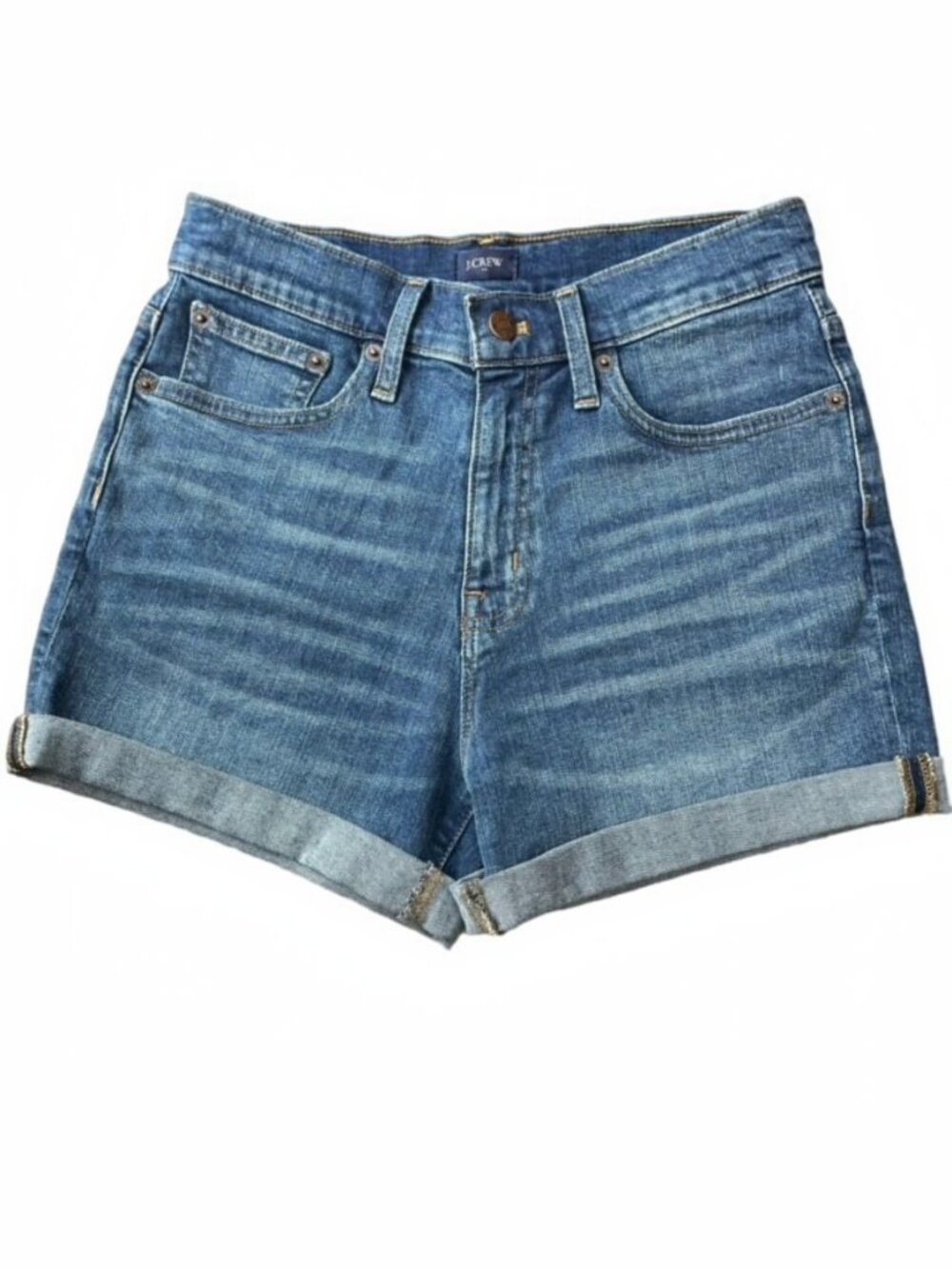 J. CREW FACTORY Cuffed Hem Denim Jean Shorts, Size 24 - NWT